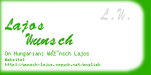 lajos wunsch business card